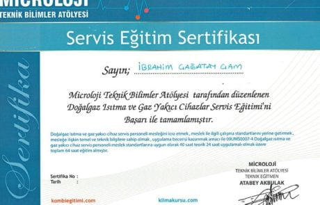 Doğal Gaz Sertifikası